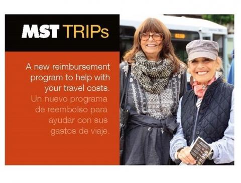 Photo of 2 woman. Flyer for MST reimbursement program, call 1-888-678-2871 to learn more.