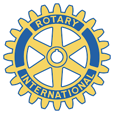 Rotary Club Logo, yellow and blue gear