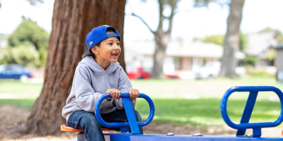 Gonzales child at playground