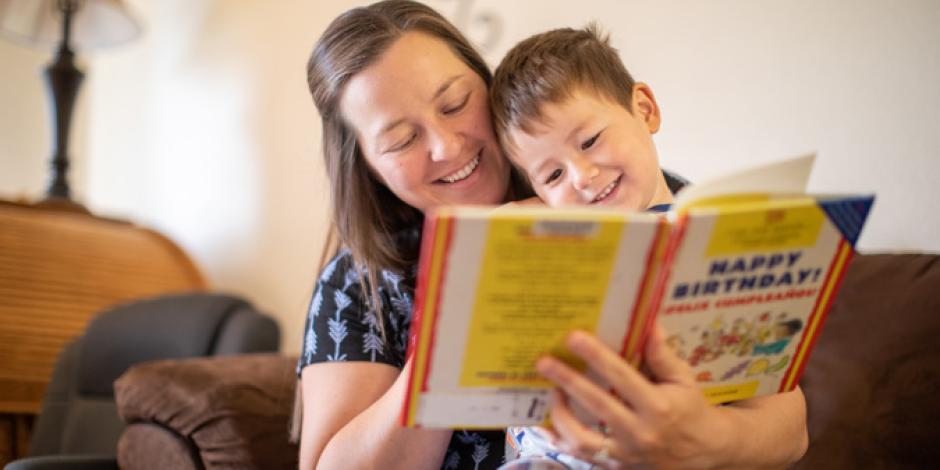 Gonzales Mom and Child reading