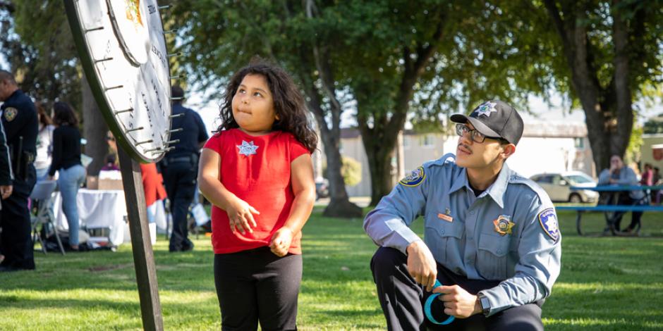 Gonzales Police Officer and Child