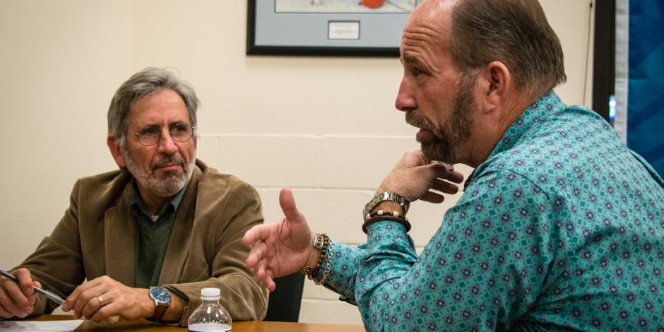 Seth Pollack, Director, CSUMB Service Learning Institute; Mark Hartunian, Special Projects Director, Gonzales