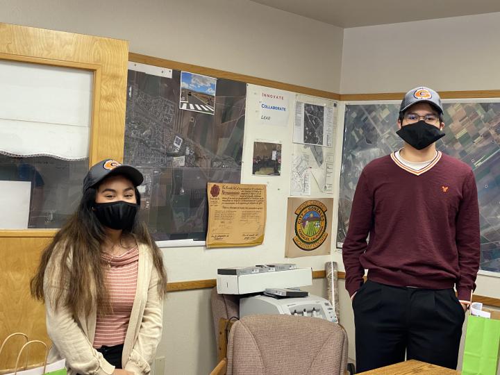 2020-2021 Youth Commissioners Magaly Santos and Aidan Cervantes