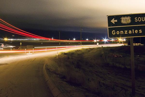 Freeway on-ramp to 101 South or Gonzales